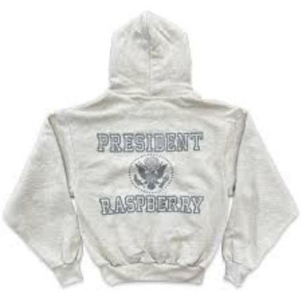 Raspberry Hills President White Hoodie