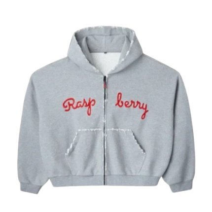 Raspberry Hills Script Zip Up Hoodie